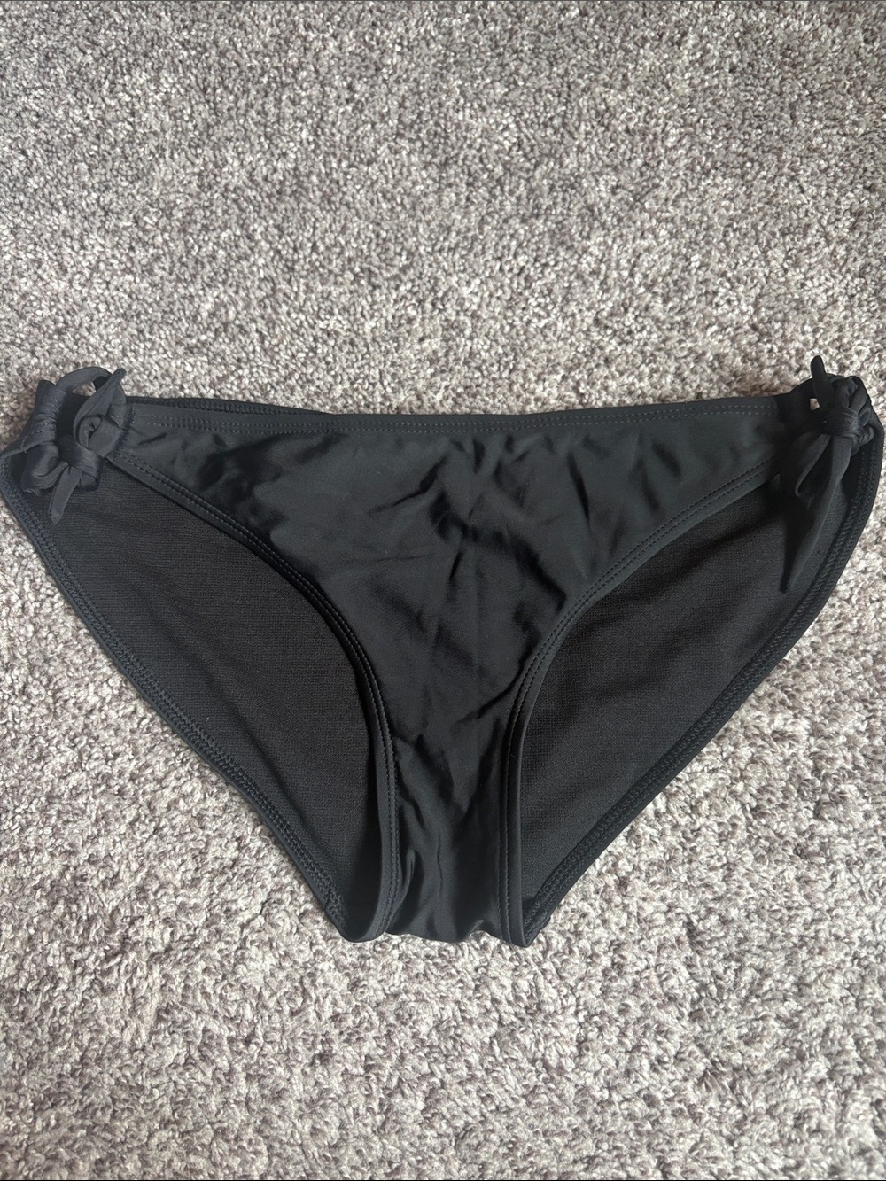 Time and Tru Black Tie-Side Bikini Bottom